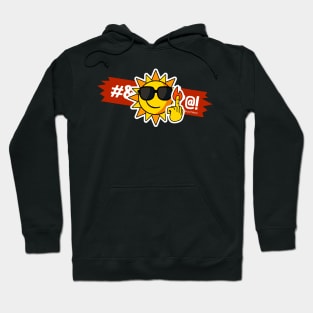 Middle Finger Funny Emoji Sun Hoodie